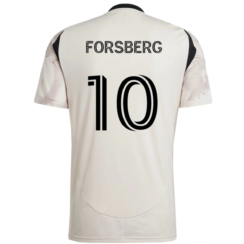 Danxenキッズエミル・フォルスベリ#10ベージュ ブラックアウェイシャツ2025/26ジャージーユニフォーム