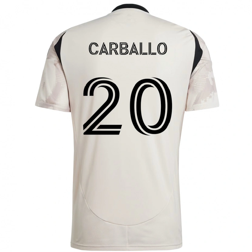 Danxenキッズフェリペ・カルバージョ#20ベージュ ブラックアウェイシャツ2025/26ジャージーユニフォーム