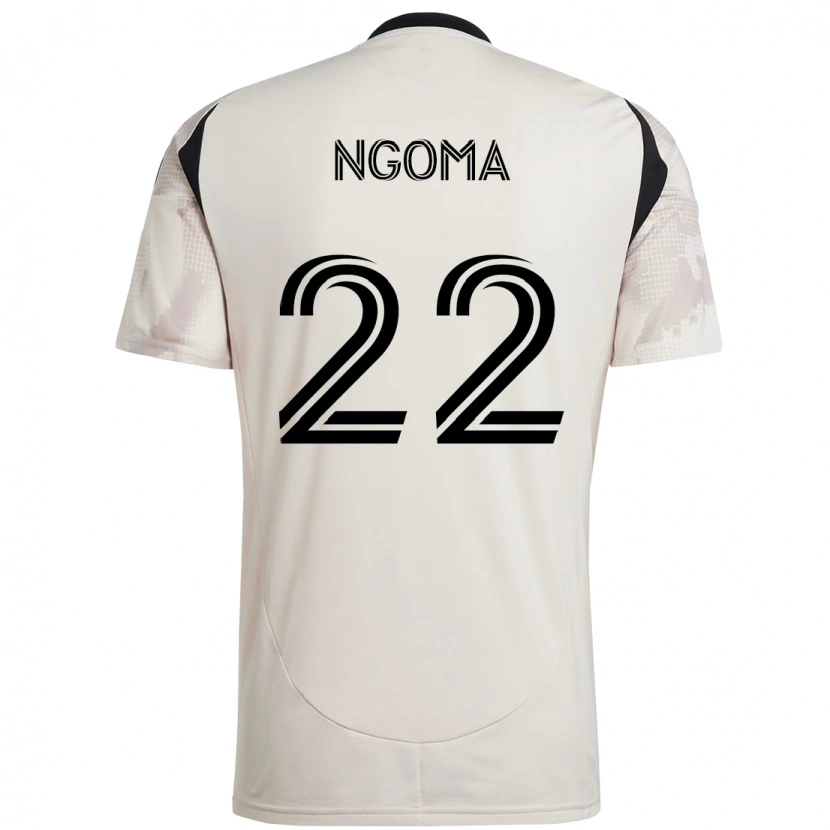 Danxenキッズセルジュ・ヌゴマ#22ベージュ ブラックアウェイシャツ2025/26ジャージーユニフォーム