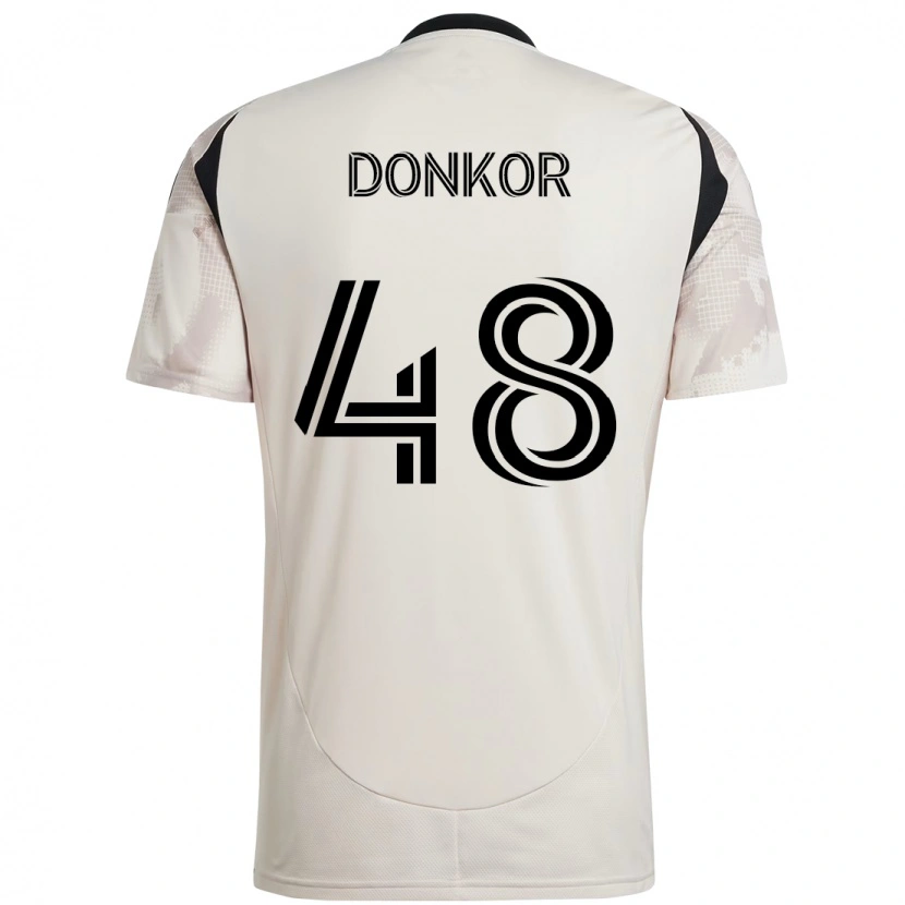 Danxenキッズロナルド・ドンコル#48ベージュ ブラックアウェイシャツ2025/26ジャージーユニフォーム