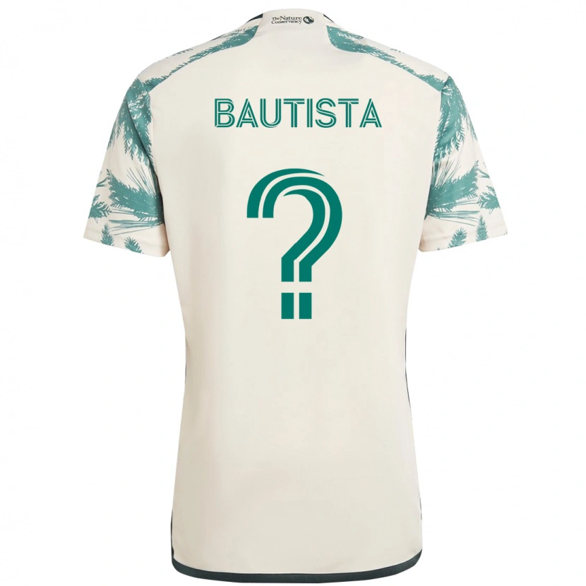 DanxenキッズRicardo Bautista#0ベージュ グリーンアウェイシャツ2025/26ジャージーユニフォーム