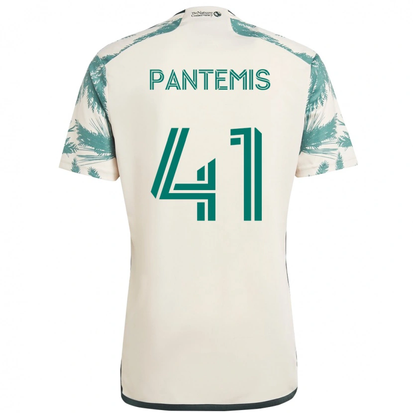 Danxenキッズジェームズ・パンテミス#41ベージュ グリーンアウェイシャツ2025/26ジャージーユニフォーム