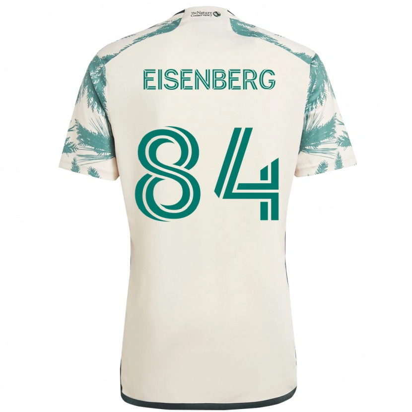 DanxenキッズMax Eisenberg#84ベージュ グリーンアウェイシャツ2025/26ジャージーユニフォーム