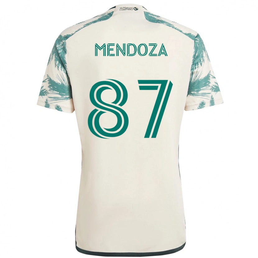 DanxenキッズChristian Mendoza#87ベージュ グリーンアウェイシャツ2025/26ジャージーユニフォーム