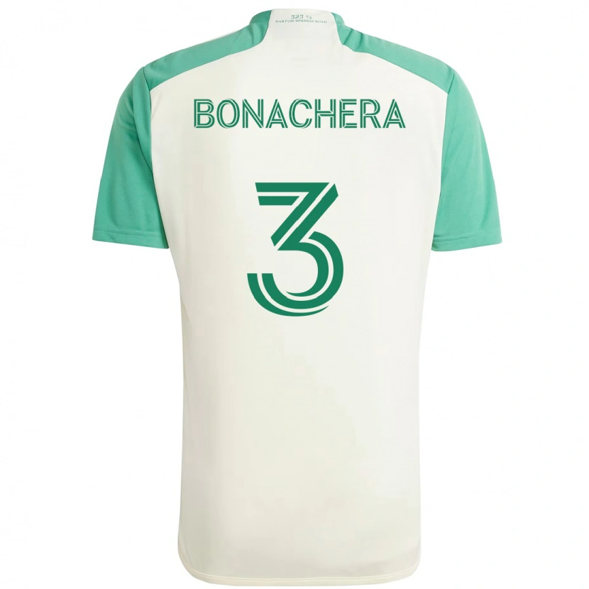 DanxenキッズRubén Bonachera#3ホワイト グリーンアウェイシャツ2025/26ジャージーユニフォーム