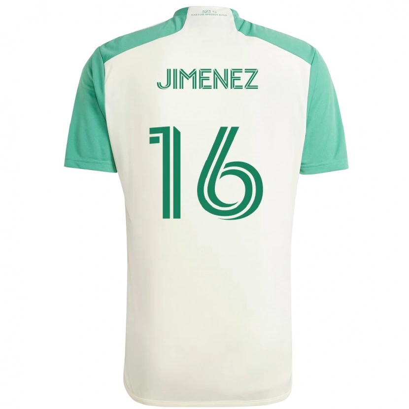 Danxenキッズヘクター・ヒメネス#16ホワイト グリーンアウェイシャツ2025/26ジャージーユニフォーム