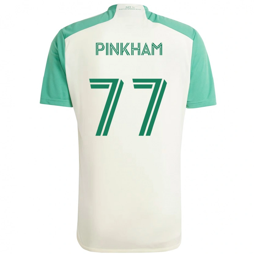 Danxenキッズクリス・ピンカム#77ホワイト グリーンアウェイシャツ2025/26ジャージーユニフォーム