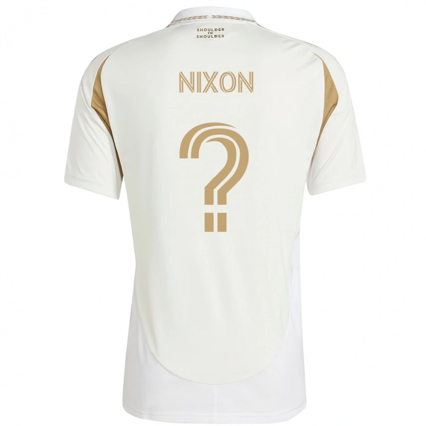 Danxenキッズシャキール・ニクソン#0ホワイト ブラウンアウェイシャツ2025/26ジャージーユニフォーム