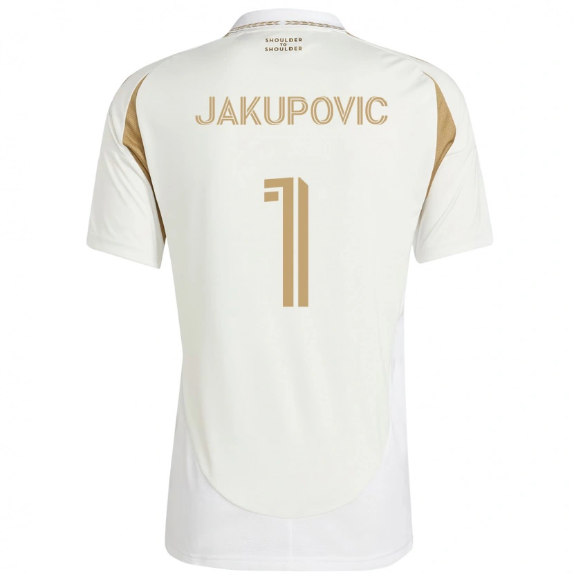 Danxenキッズエルディン・ヤクポヴィッチ#1ホワイト ブラウンアウェイシャツ2025/26ジャージーユニフォーム