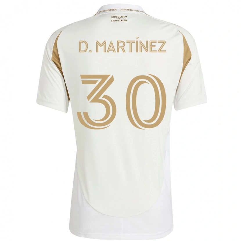 DanxenキッズDavid Martínez#30ホワイト ブラウンアウェイシャツ2025/26ジャージーユニフォーム