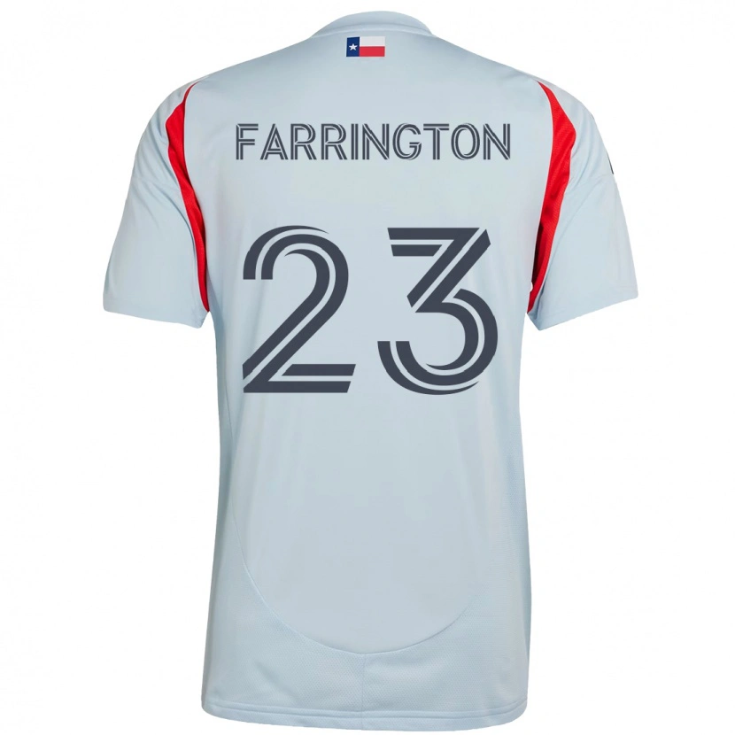 Danxenキッズローガン・ファリントン#23ライトブルー レッドアウェイシャツ2025/26ジャージーユニフォーム