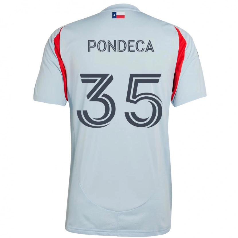 DanxenキッズTomas Pondeca#35ライトブルー レッドアウェイシャツ2025/26ジャージーユニフォーム