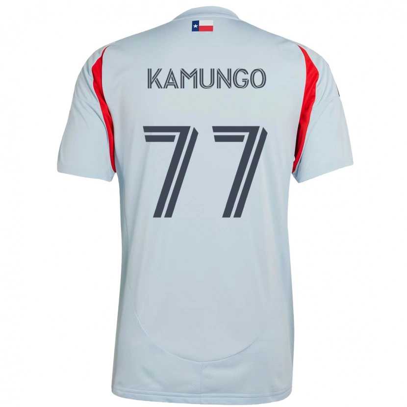 Danxenキッズバーナード・カムンゴ#77ライトブルー レッドアウェイシャツ2025/26ジャージーユニフォーム