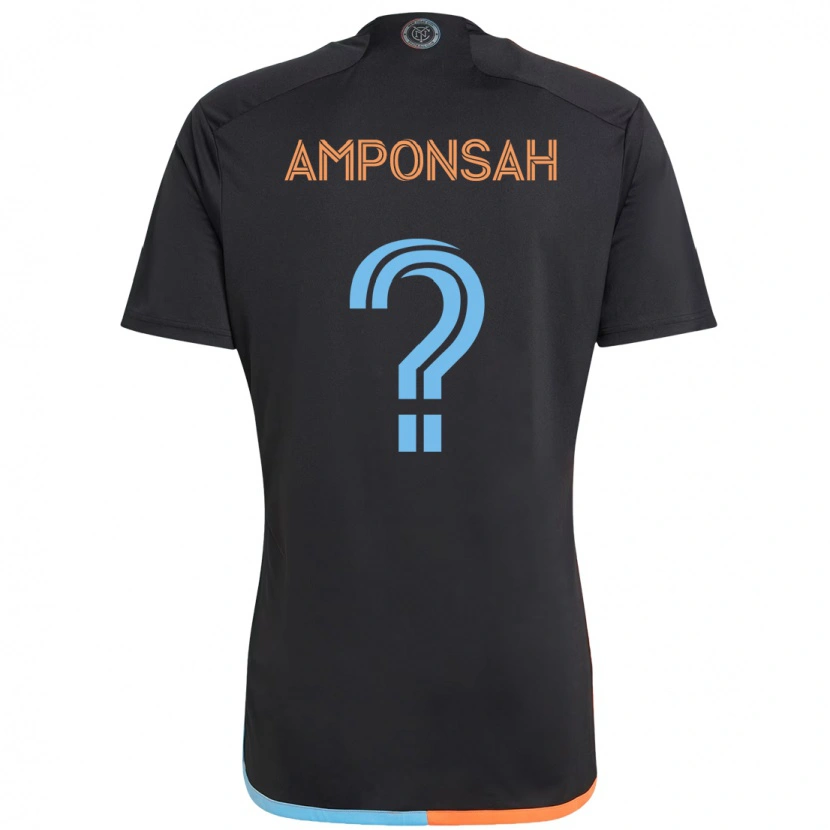 DanxenキッズPrince Amponsah#0ブラック ブルー オレンジアウェイシャツ2025/26ジャージーユニフォーム