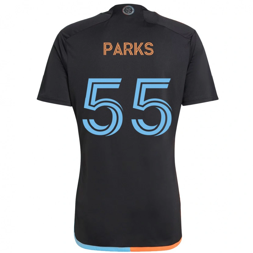 Danxenキッズキートン・パークス#55ブラック ブルー オレンジアウェイシャツ2025/26ジャージーユニフォーム