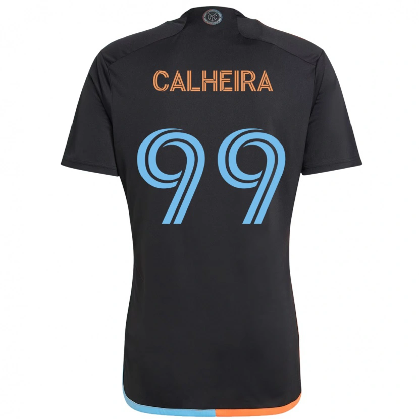 DanxenキッズTaylor Calheira#99ブラック ブルー オレンジアウェイシャツ2025/26ジャージーユニフォーム