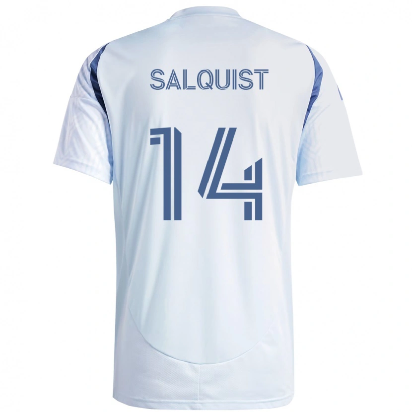 DanxenキッズTobias Salquist#14ライトスカイブルー ブルーアウェイシャツ2025/26ジャージーユニフォーム