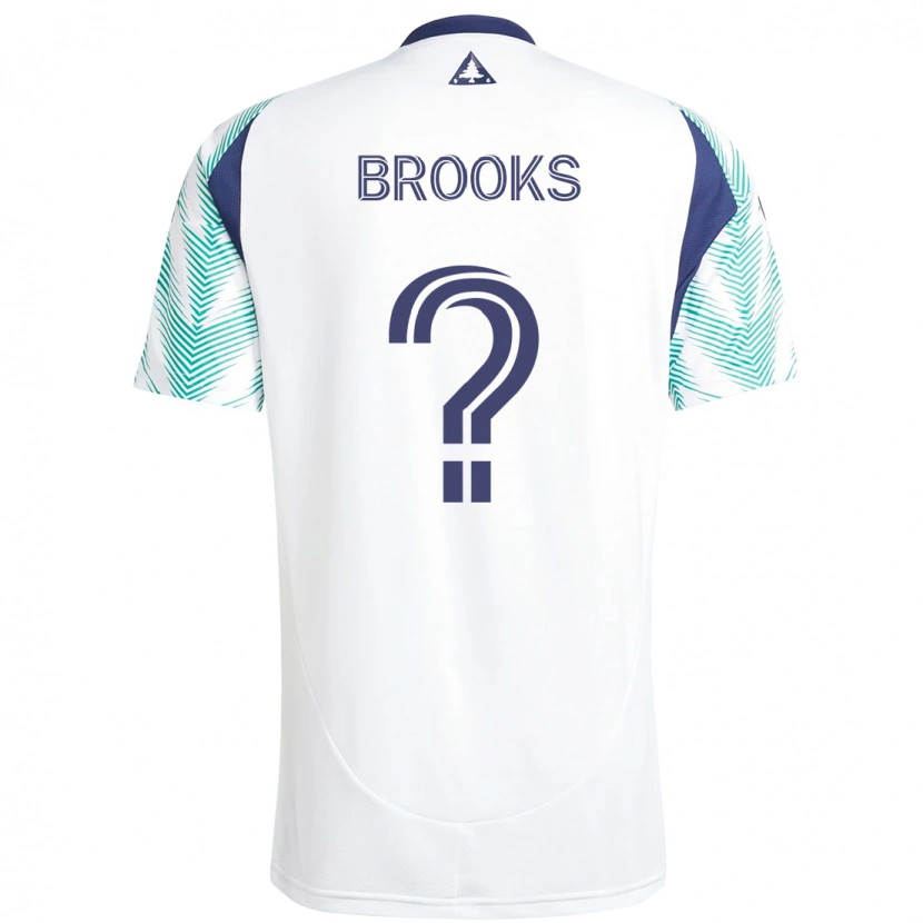 DanxenキッズBrian Brooks#0ホワイト ブルーアウェイシャツ2025/26ジャージーユニフォーム