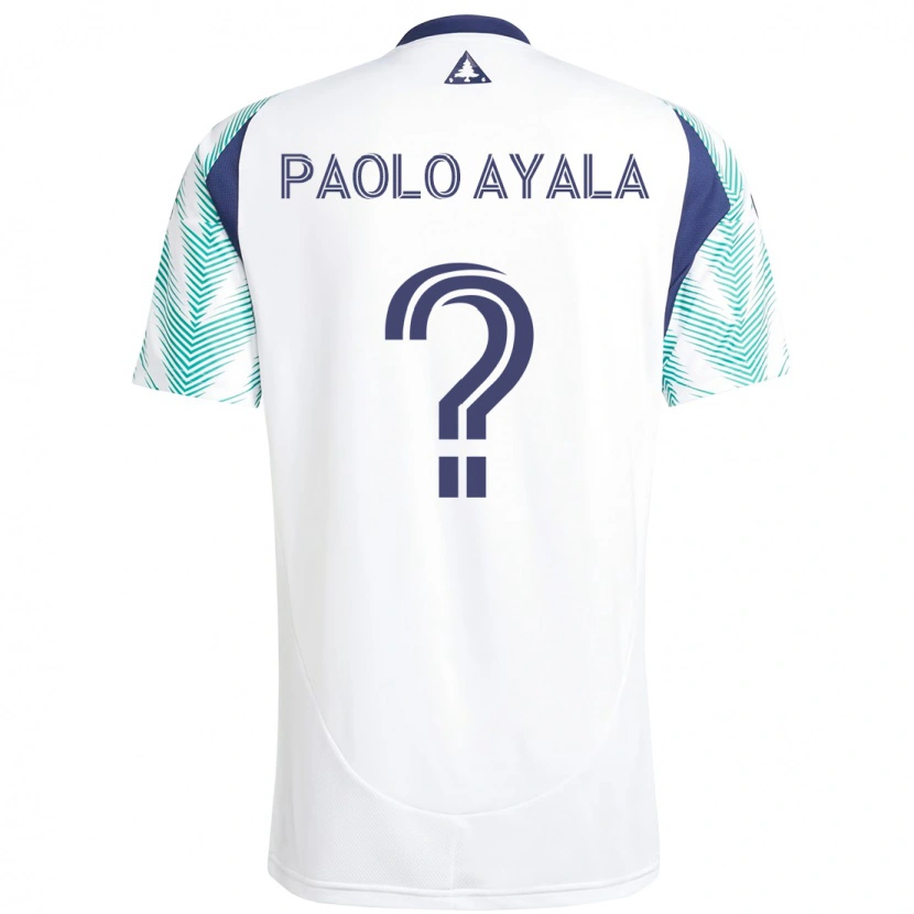 DanxenキッズPaolo Ayala#0ホワイト ブルーアウェイシャツ2025/26ジャージーユニフォーム