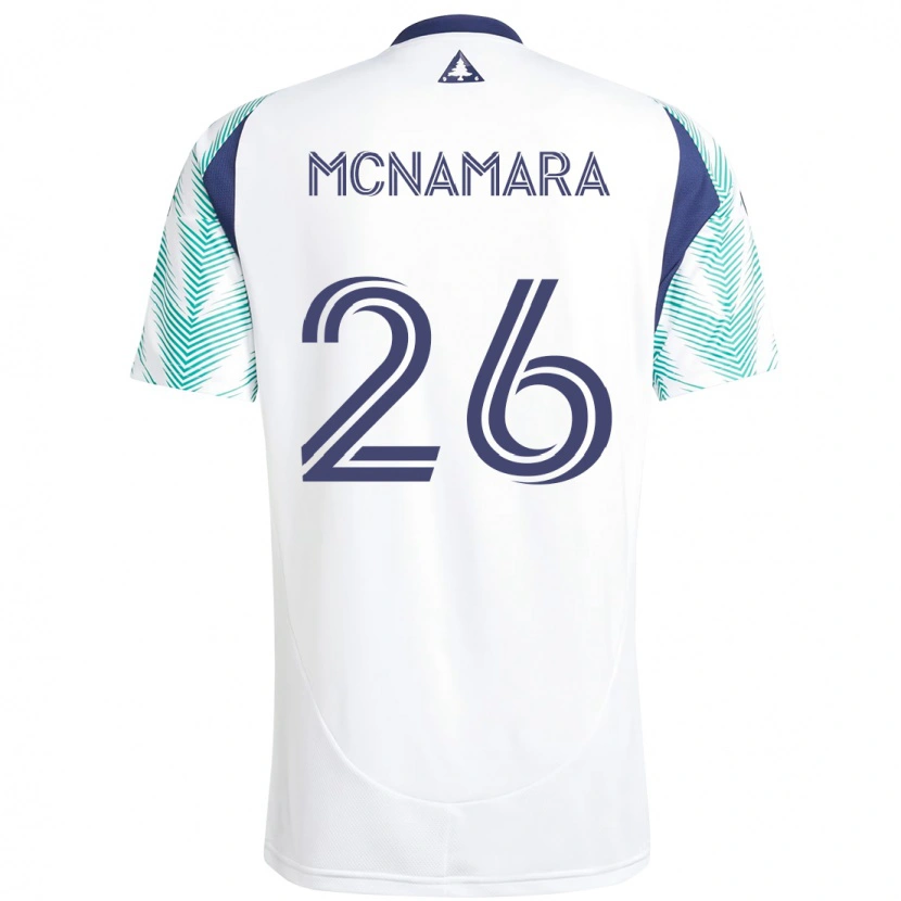 Danxenキッズトミー・マクナマラ#26ホワイト ブルーアウェイシャツ2025/26ジャージーユニフォーム