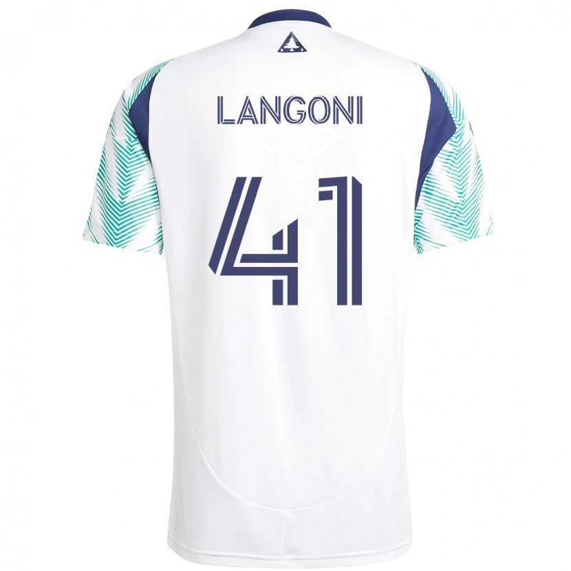 Danxenキッズルカ・ランゴーニ#41ホワイト ブルーアウェイシャツ2025/26ジャージーユニフォーム