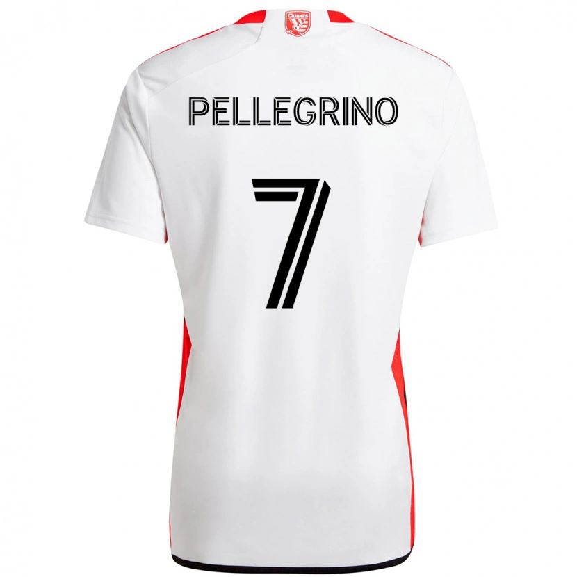 Danxenキッズアマール・ペルグリノ#7ホワイト レッドアウェイシャツ2025/26ジャージーユニフォーム