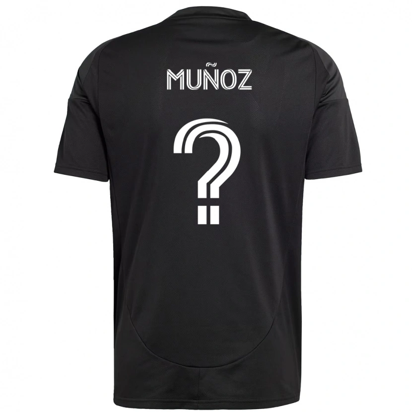 DanxenキッズJeremiah Muñoz#0ブラック ホワイトアウェイシャツ2025/26ジャージーユニフォーム