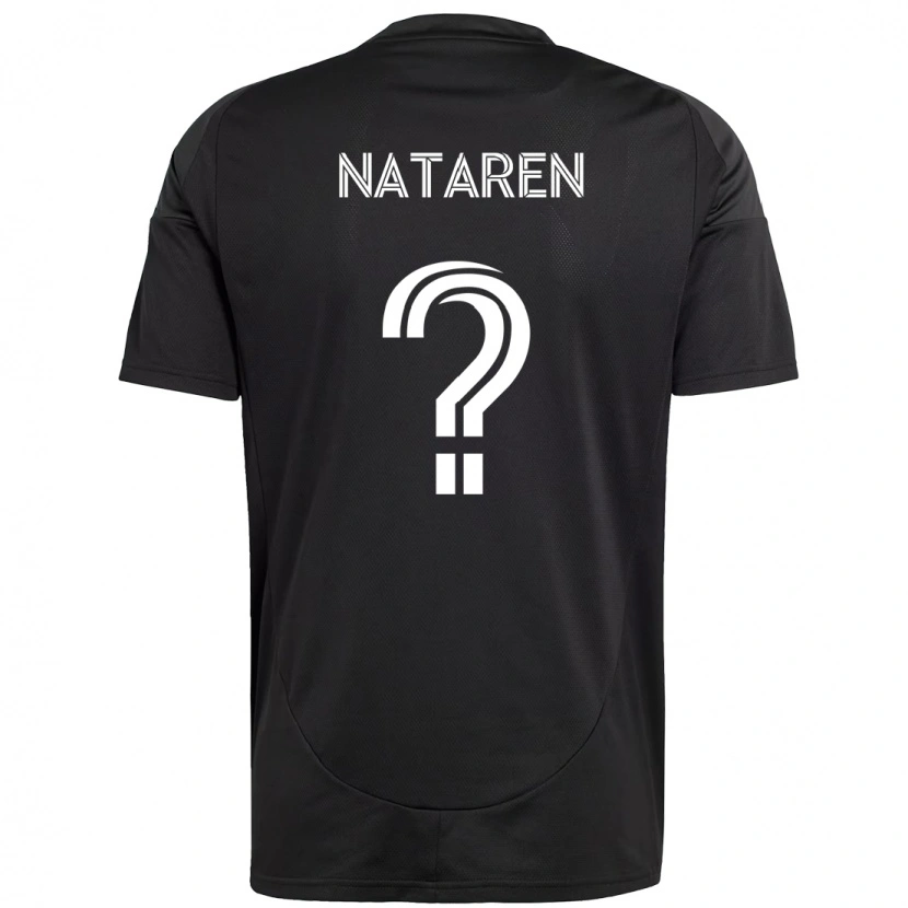 DanxenキッズCorey Nataren#0ブラック ホワイトアウェイシャツ2025/26ジャージーユニフォーム