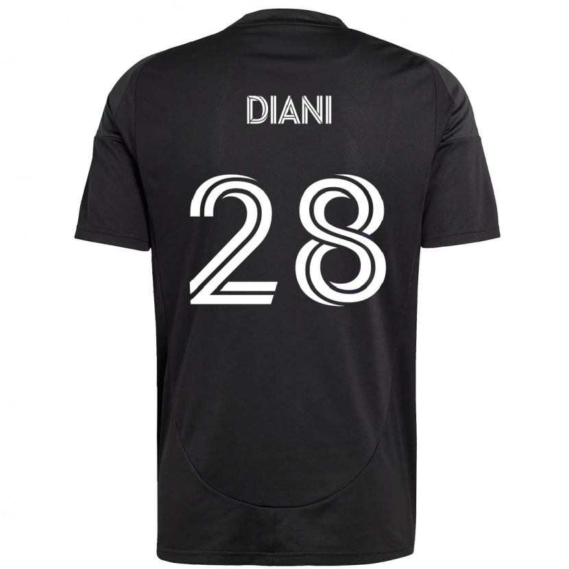 Danxenキッズジブリル・ディアニ#28ブラック ホワイトアウェイシャツ2025/26ジャージーユニフォーム
