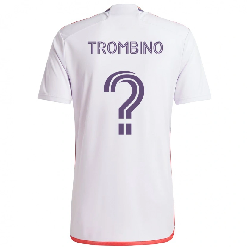 DanxenキッズCaleb Trombino#0ホワイト パープルアウェイシャツ2025/26ジャージーユニフォーム