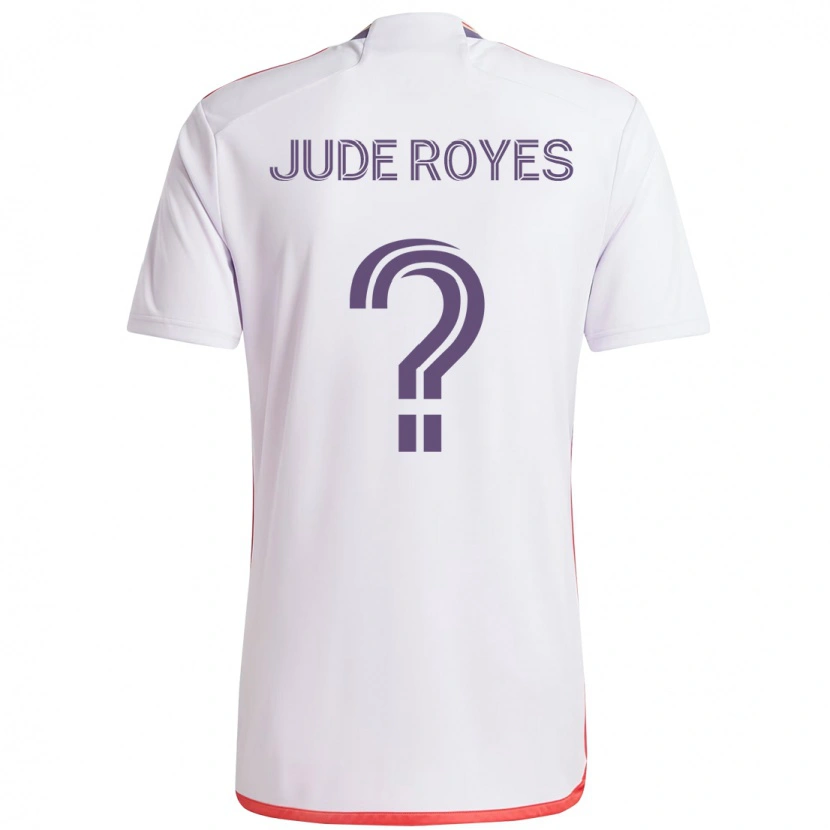 DanxenキッズJude Royes#0ホワイト パープルアウェイシャツ2025/26ジャージーユニフォーム