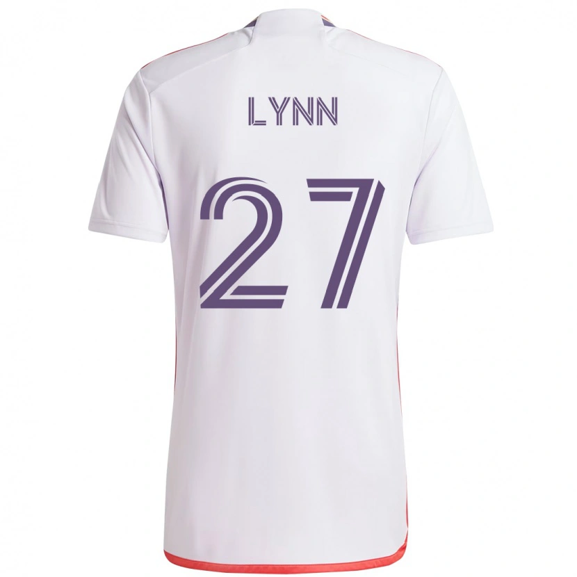Danxenキッズジャック・リン#27ホワイト パープルアウェイシャツ2025/26ジャージーユニフォーム