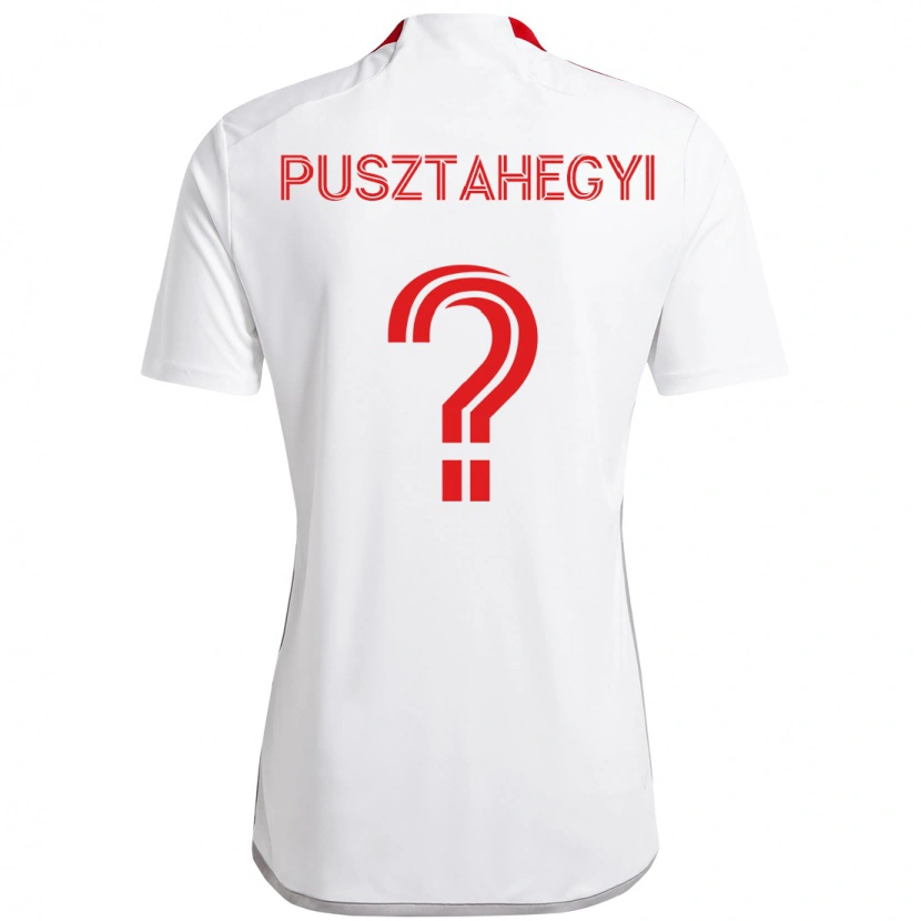 DanxenキッズTristan Pusztahegyi#0ホワイト レッドアウェイシャツ2025/26ジャージーユニフォーム