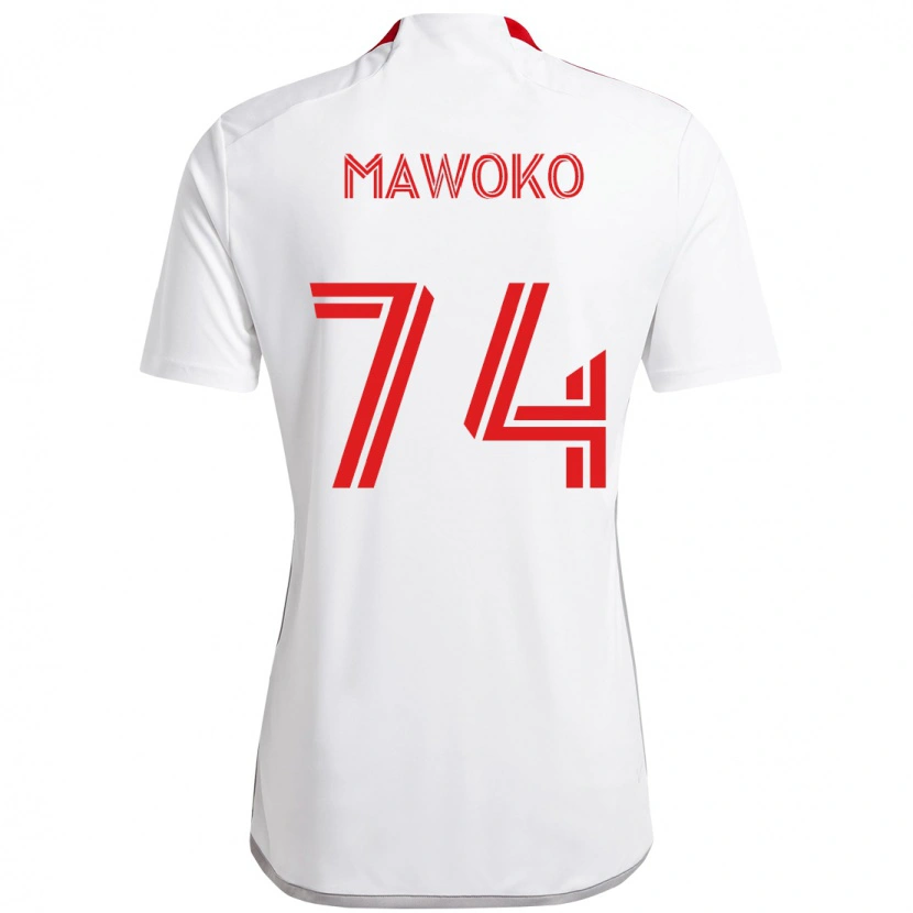 Danxenキッズくんだいまをこ#74ホワイト レッドアウェイシャツ2025/26ジャージーユニフォーム