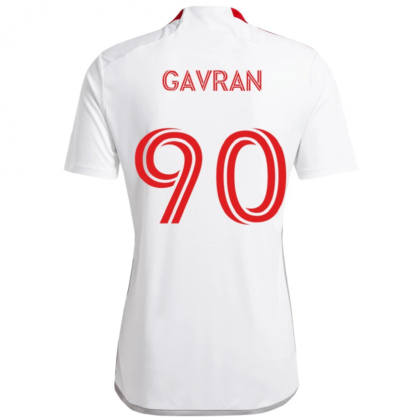 Danxenキッズルカ・ガブラン#90ホワイト レッドアウェイシャツ2025/26ジャージーユニフォーム