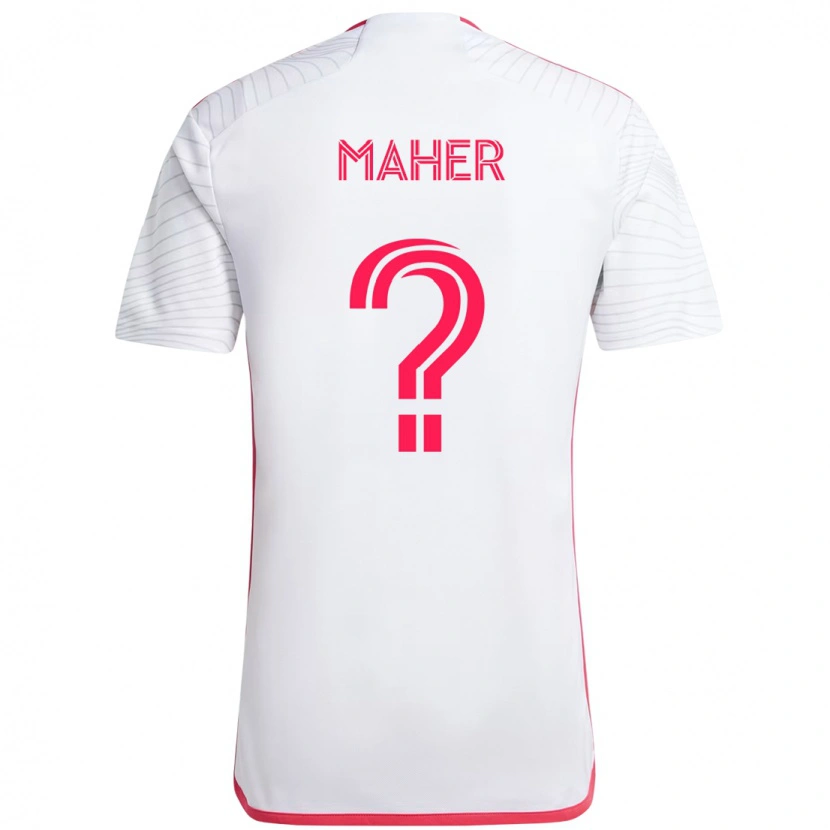Danxenキッズジョシュア・マーハー#0ホワイト マゼンタアウェイシャツ2025/26ジャージーユニフォーム