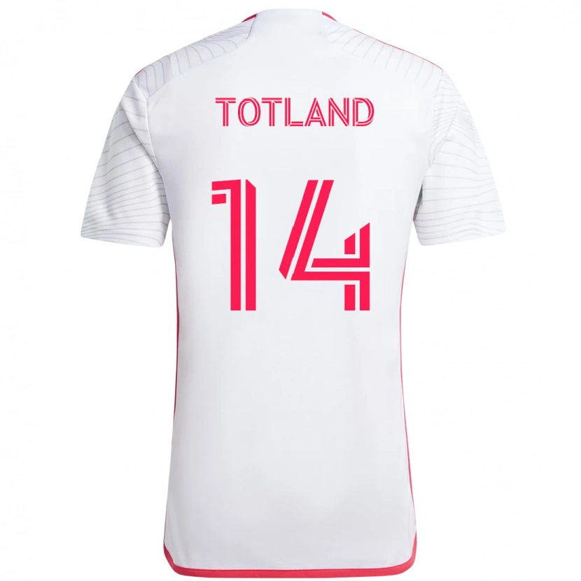 DanxenキッズTomas Totland#14ホワイト マゼンタアウェイシャツ2025/26ジャージーユニフォーム