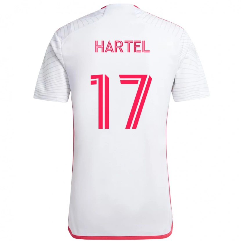 Danxenキッズマルセル・ハルテル#17ホワイト マゼンタアウェイシャツ2025/26ジャージーユニフォーム