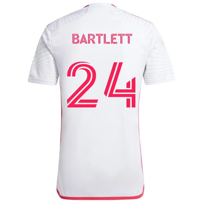 Danxenキッズルーカス・バートレット#24ホワイト マゼンタアウェイシャツ2025/26ジャージーユニフォーム