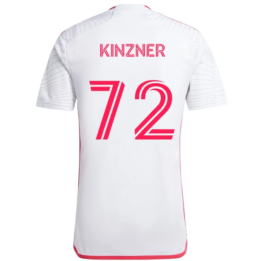 Danxenキッズエリック・キンズナー#72ホワイト マゼンタアウェイシャツ2025/26ジャージーユニフォーム