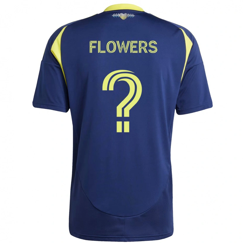 DanxenキッズAshton Flowers#0ネイビーブルー イエローアウェイシャツ2025/26ジャージーユニフォーム
