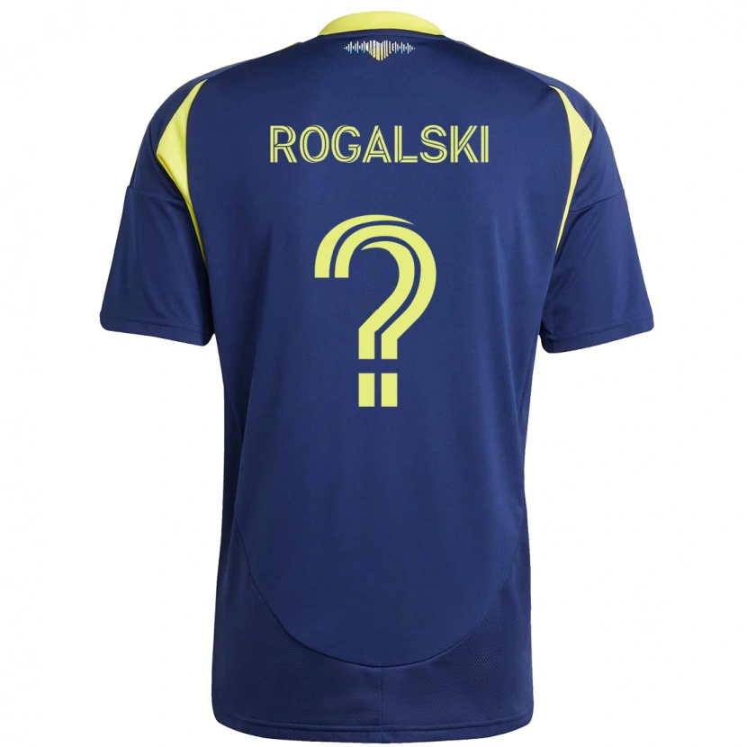 DanxenキッズAnthony Rogalski#0ネイビーブルー イエローアウェイシャツ2025/26ジャージーユニフォーム