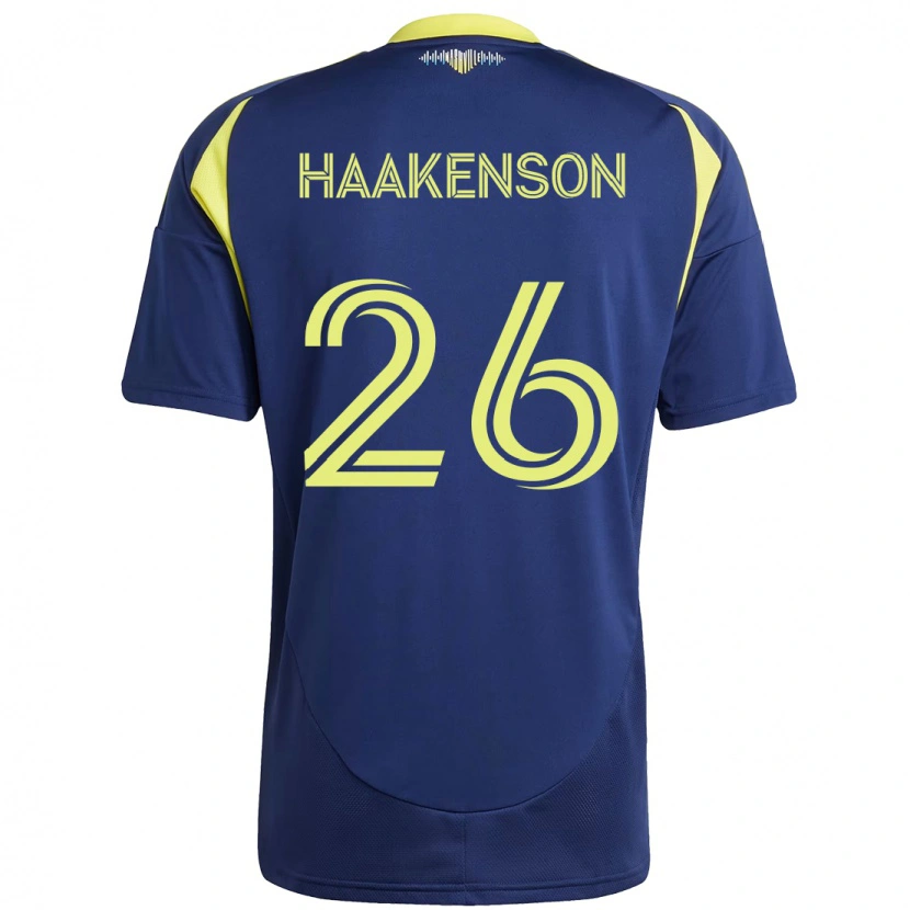 Danxenキッズルーク・ハーケンソン#26ネイビーブルー イエローアウェイシャツ2025/26ジャージーユニフォーム