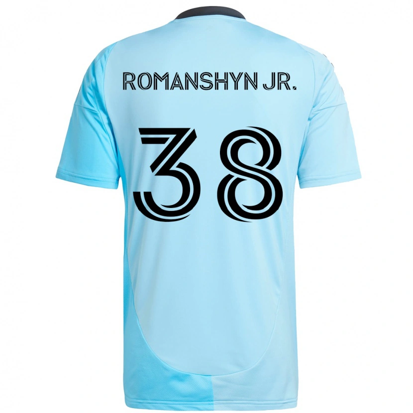 Danxenキッズキース・ロマンシン・ジュニア#38スカイブルーアウェイシャツ2025/26ジャージーユニフォーム