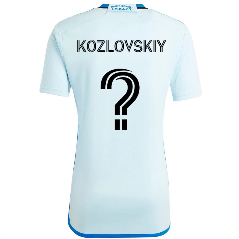 DanxenキッズSergei Kozlovskiy#0スカイブルー ダークブルーアウェイシャツ2025/26ジャージーユニフォーム