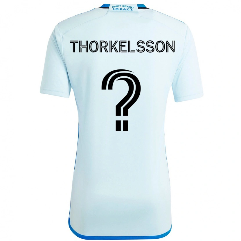 DanxenキッズRóbert Orri Thorkelsson#0スカイブルー ダークブルーアウェイシャツ2025/26ジャージーユニフォーム