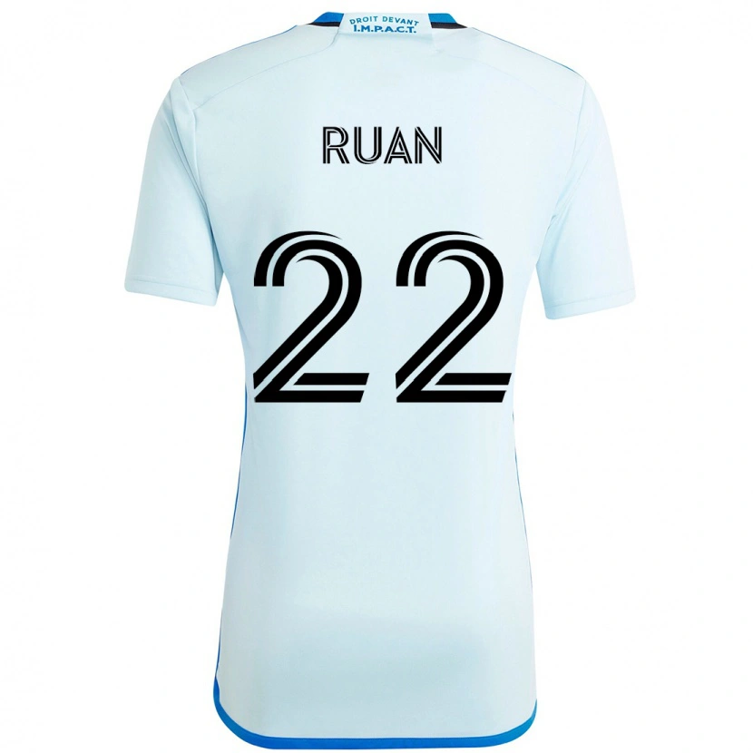 DanxenキッズRuan#22スカイブルー ダークブルーアウェイシャツ2025/26ジャージーユニフォーム