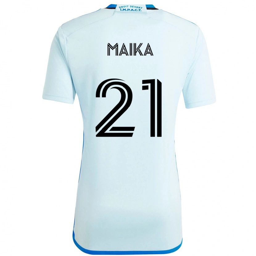 DanxenキッズPouliot Maika#21スカイブルー ダークブルーアウェイシャツ2025/26ジャージーユニフォーム