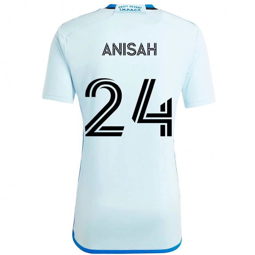 DanxenキッズYusuf Anisah#24スカイブルー ダークブルーアウェイシャツ2025/26ジャージーユニフォーム
