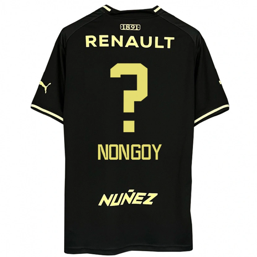 DanxenキッズPablo Nongoy#0ブラック イエローアウェイシャツ2025/26ジャージーユニフォーム